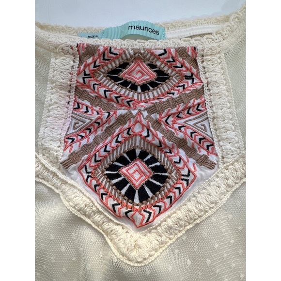 Maurice’s Embroidered Halter Sleeveless Tank Top - Picture 4 of 8